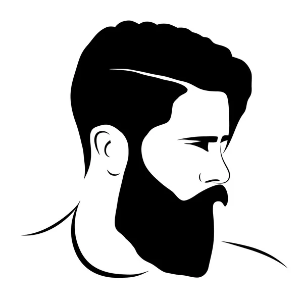 Man silhouette hipster style — Stock Vector