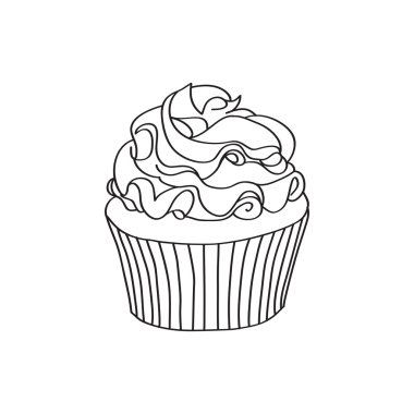 Doodle cupcake