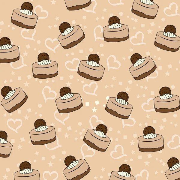 Modèle de cupcakes — Image vectorielle