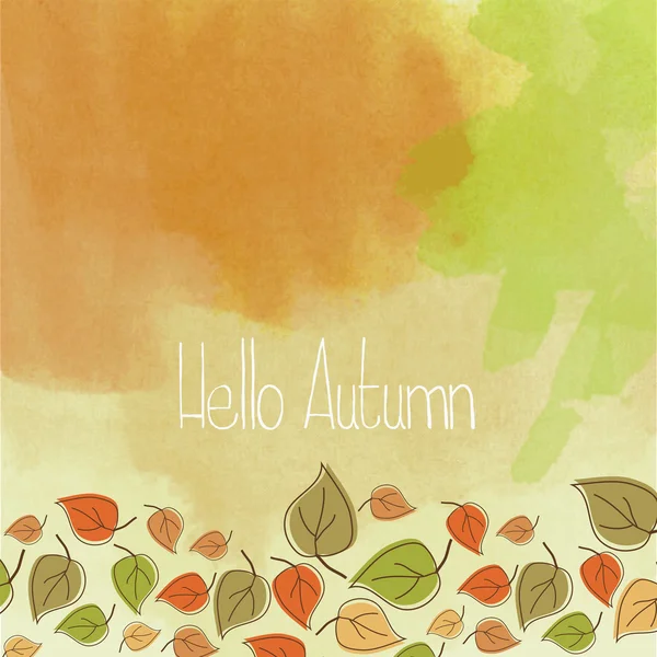 Hello autumn — Stock Vector