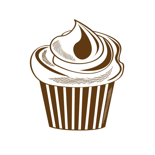 Retro cupcake design — Vector de stoc