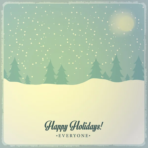 Fondo de decoración de postal de Navidad. Feliz año nuevo mensaje — Vector de stock