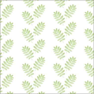 yaprakları ile sorunsuz elle çizilmiş desen