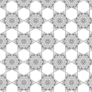 Kabile sanat etnik seamless modeli. Boho Yazdır. Etno süsleme