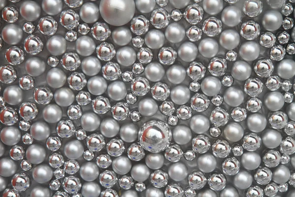 Silver christmas balls background — Stock Photo, Image
