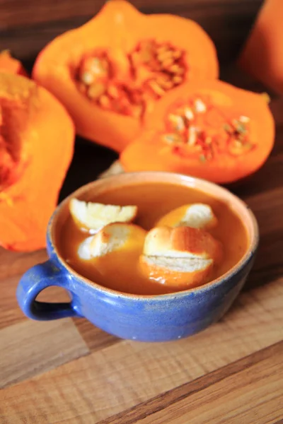 Sopa de abóbora hokaido — Fotografia de Stock