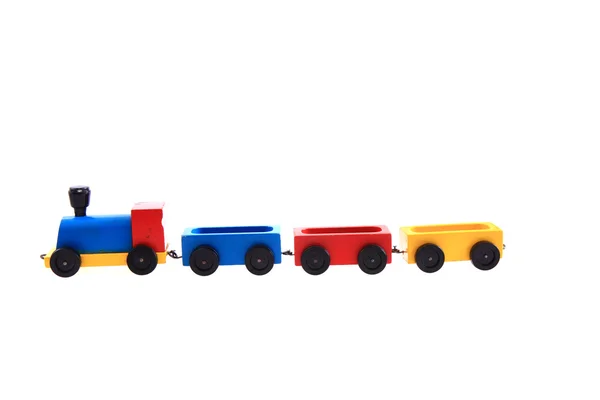 旧的木制火车玩具 — 图库照片