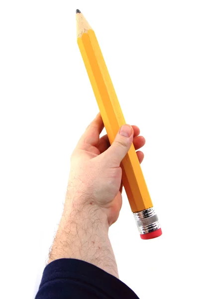 Insan elinde büyük kalem — Stok fotoğraf