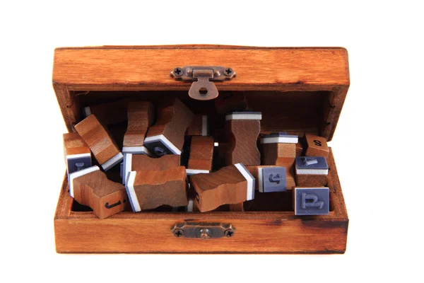 Kleine houten hand printer — Stockfoto