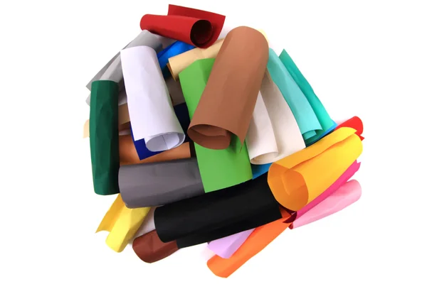 Rolos de papel de cor — Fotografia de Stock