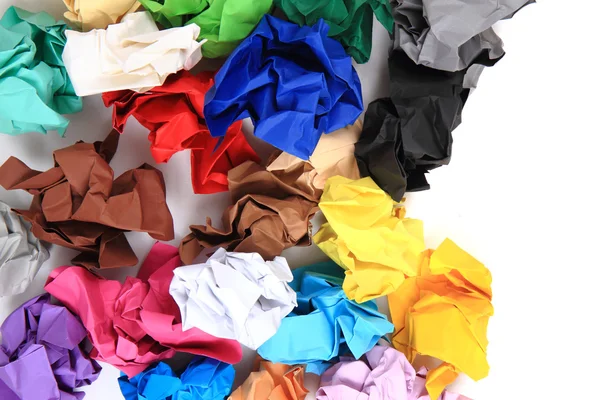 Crumpled color papers — Stock Photo, Image