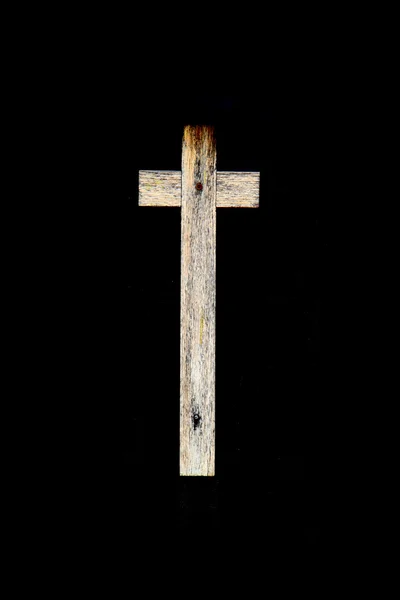 Παλιό ξύλινο σταυρό — Φωτογραφία Αρχείου