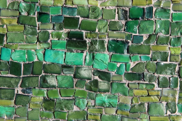 Green glass mosaic texture — Stock Photo, Image