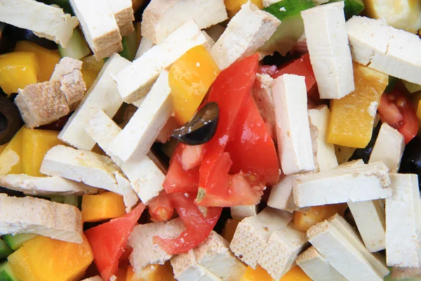 Fondo ensalada de tofu — Foto de Stock