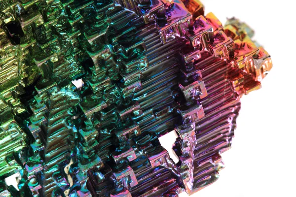 Bismuth - веселковий металевий фон — стокове фото