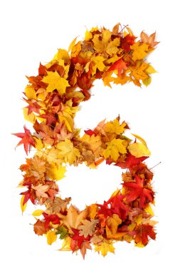 sonbahar yaprak tarafından alfabe işaret 