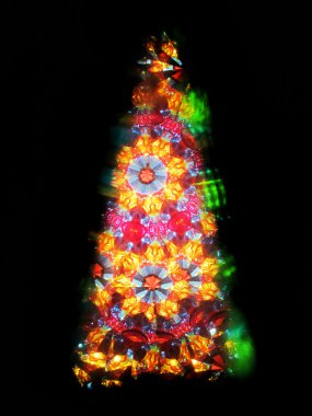 renk kaleydoskop Noel ağacı olarak