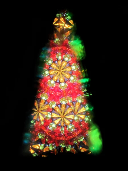 Színes kaleidoszkóp, karácsonyfa — Stock Fotó