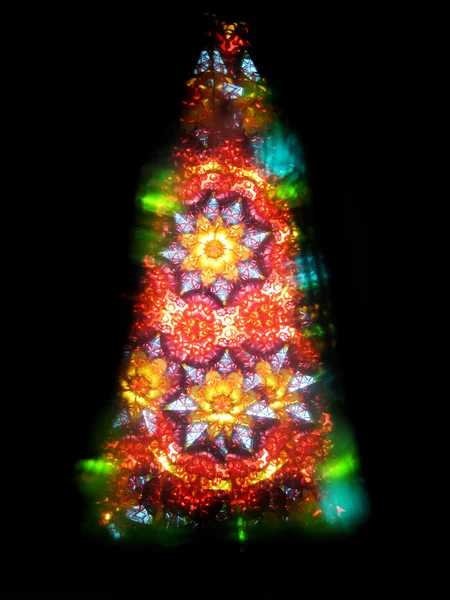 Color kaleidoscope as christmas tree — Stock Photo, Image