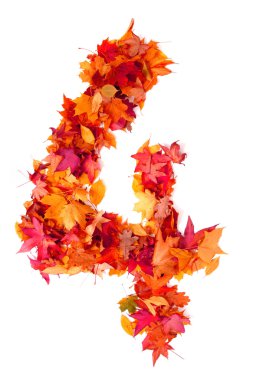 sonbahar yaprak tarafından alfabe işaret 