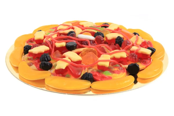 Renk jöle şekerler pizza olarak — Stok fotoğraf