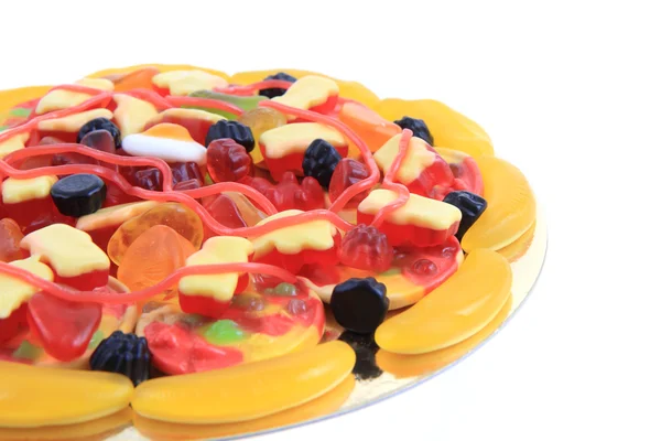 Color jelly candies as pizza — Stock Photo, Image