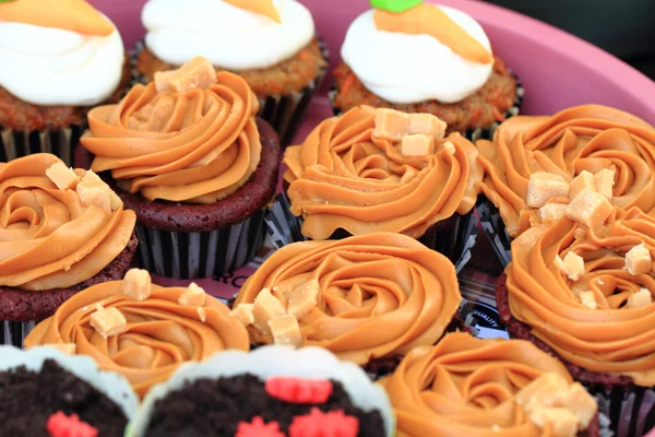 Fundo cupcakes caramelo — Fotografia de Stock