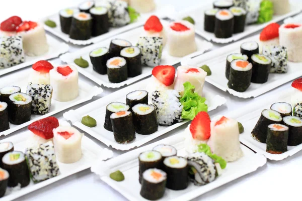 Latar belakang makanan sushi — Stok Foto