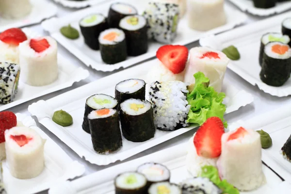 Σούσι τροφίμων φόντο — Φωτογραφία Αρχείου