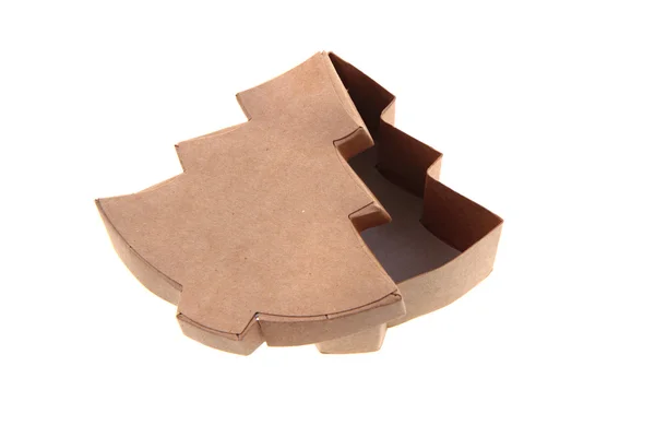 Бумажная коробка в форме ёлки — стоковое фото