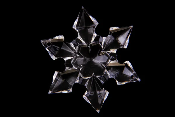 White glass snowflake — Stock Photo, Image