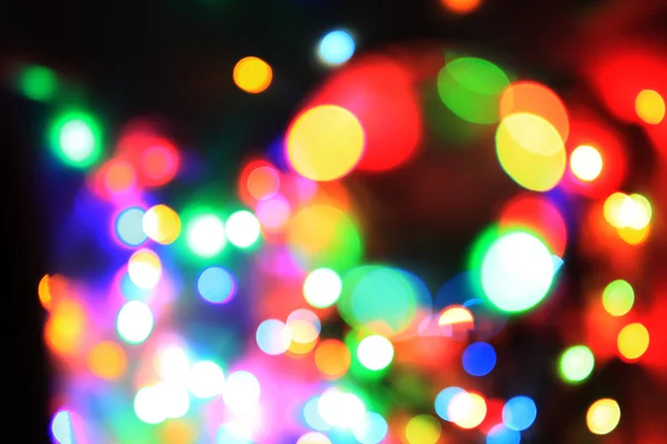 Christmas lights color background — Stock Photo, Image