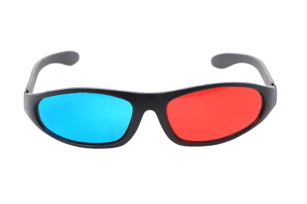 Lunettes en plastique 3d rouge et bleu — Photo