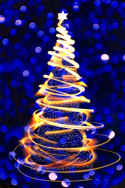 Árvore de natal (luzes ) — Fotografia de Stock