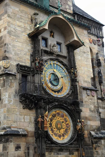 Prague city tower clock — Stockfoto