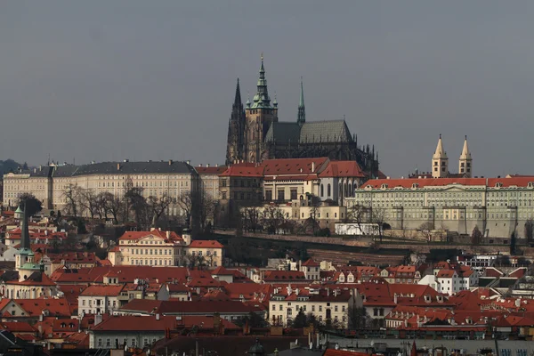 Prague castle from town hall — Stock Photo, Image
