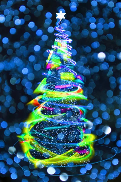 Color christmas tree — Stock Photo, Image