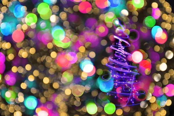 Цвет рождественские огни, как хороший фон — стоковое фото