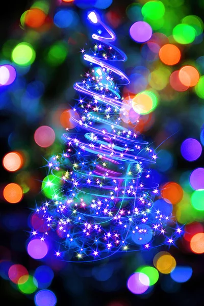 Color christmas tree — Stock Photo, Image