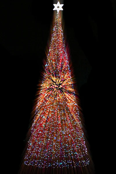 Farbe Weihnachtsbaum in Ostrau — Stockfoto