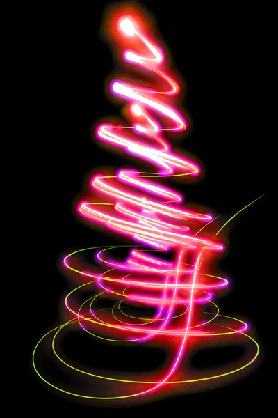 Árbol de Navidad de las luces de color — Foto de Stock
