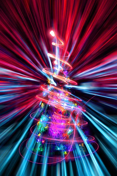 Abstract christmas lights explosion — Stock Photo, Image