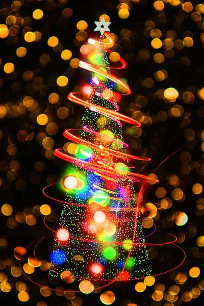 Kleur kerstboom — Stockfoto