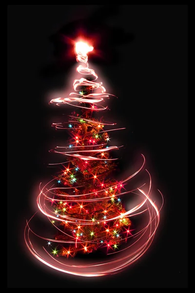 Kleur kerstboom — Stockfoto