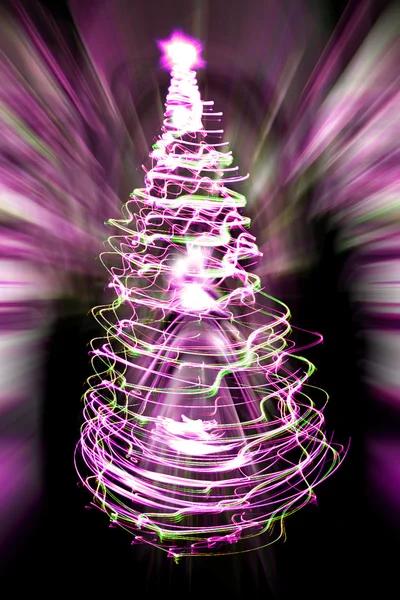Färg julgran — Stockfoto