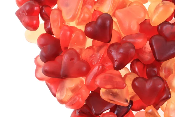 Želé bonbóny srdce láskou textura — Stock fotografie