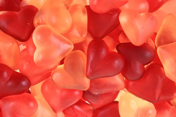 Caramelo jalea corazones amor textura —  Fotos de Stock