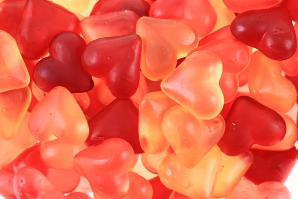 Caramelo jalea corazones amor textura — Foto de Stock