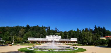 Czech Cumhuriyeti 'nde ünlü Moravie spa Luhacovice (suummer)