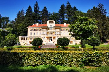 Czech Cumhuriyeti 'nde ünlü Moravie spa Luhacovice (suummer)